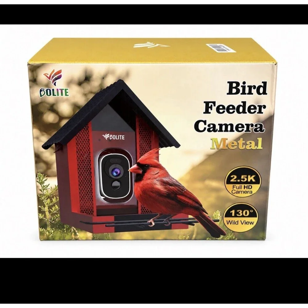 NEW BOLITE Smart AI Identify Bird Feeder w Camera 2.5K Solar Powered App Control